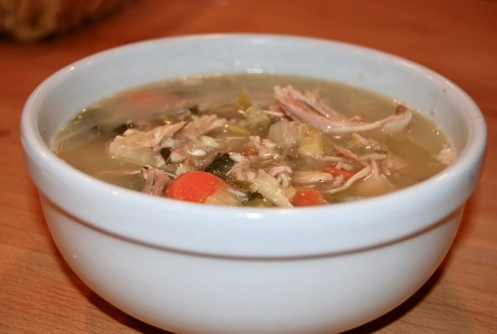Roast Turkey Soup with Winter Vegetables