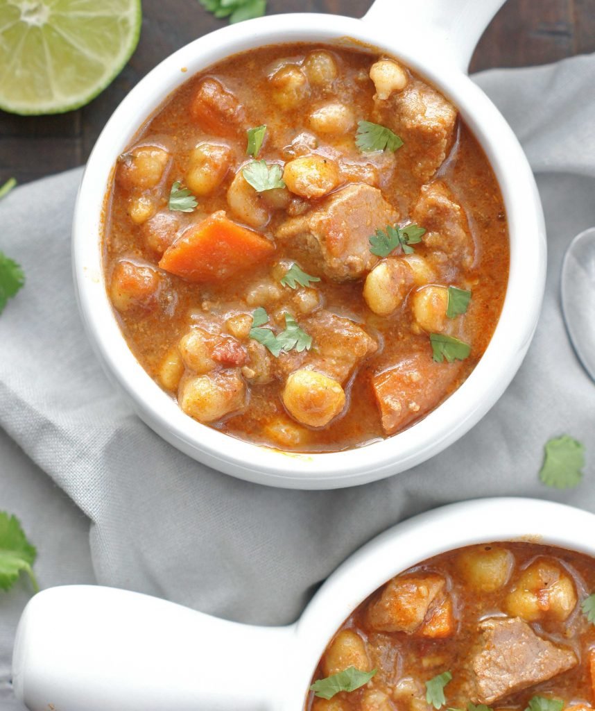 Slow Cooker Canned Hominy Stew