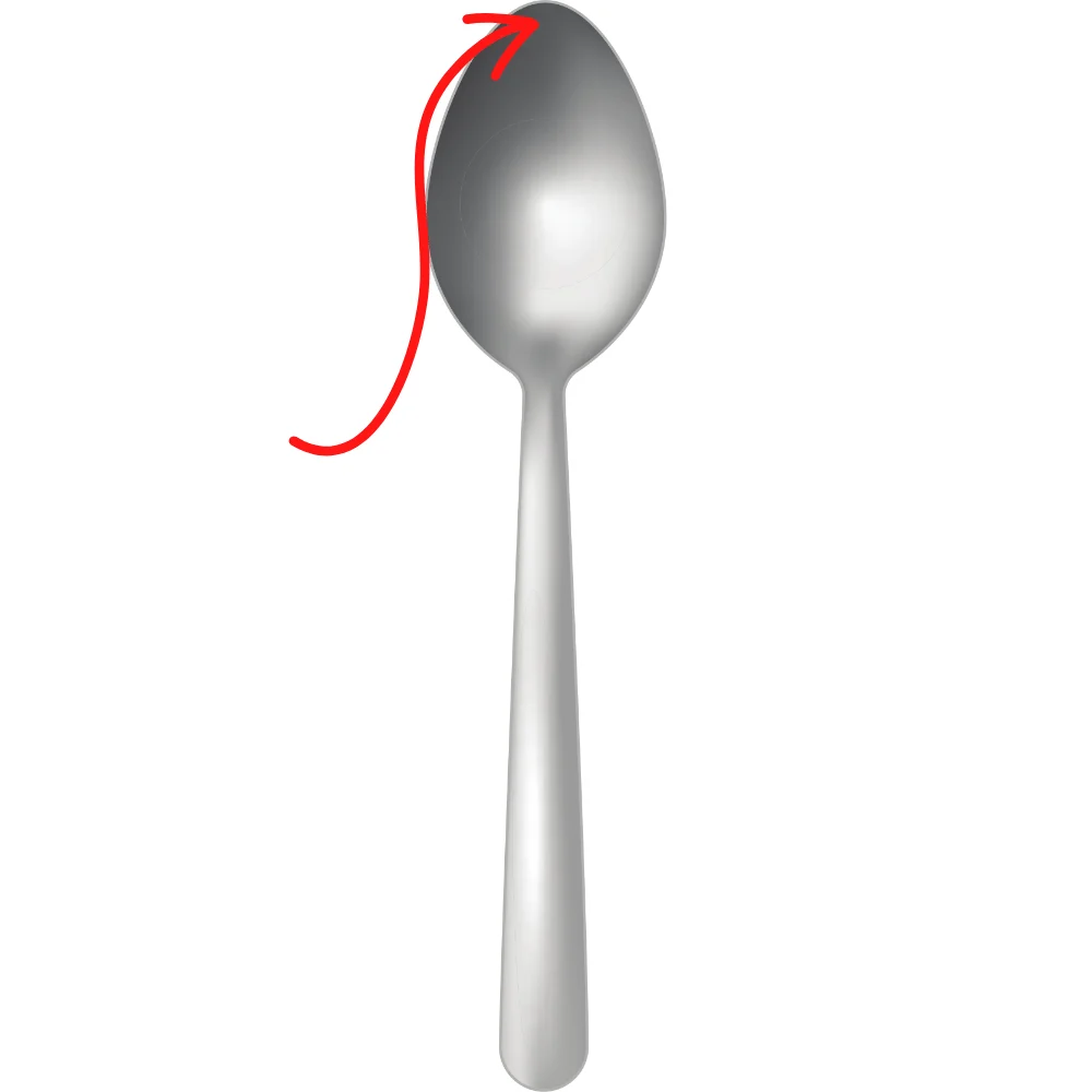 The Tip Part of A Spoon