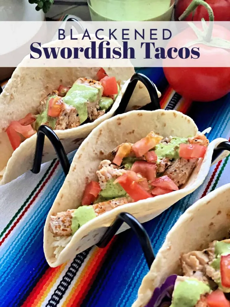 Blackened Swordfish Tacos