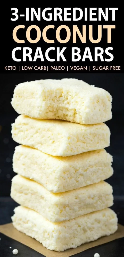 3-Ingredient Paleo Vegan Coconut Crack Bars