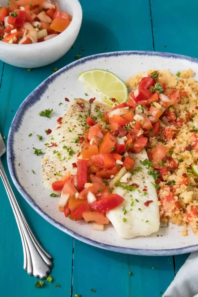 Baked Flounder with Salsa Criolla