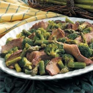 Beefy Broccoli Asparagus Salad