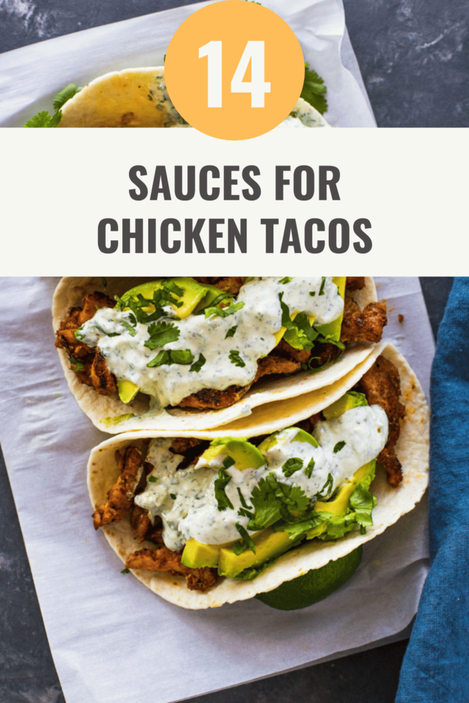 Chicken and Avocado Tacos with Creamy Cilantro Sauce