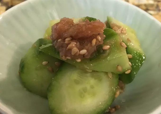 Cucumber with umeboshi