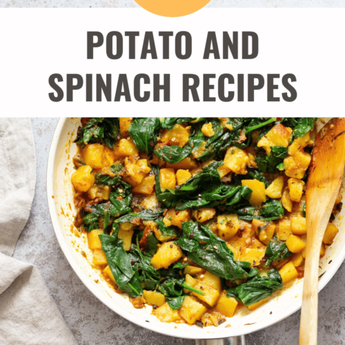 Garlic Potato Spinach Stir fry