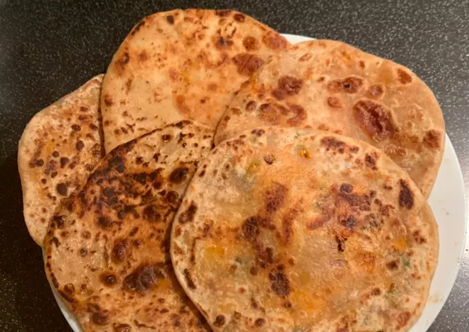 Red Leicester Cheese Parathas