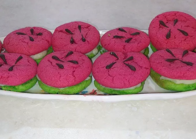 Watermelon Shaped Cookies