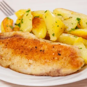 Baked Fish and Potatoes with Rosemary and Garlic