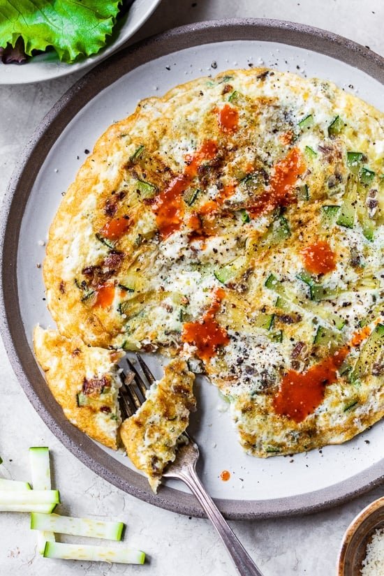 High-Protein Zucchini Omelet