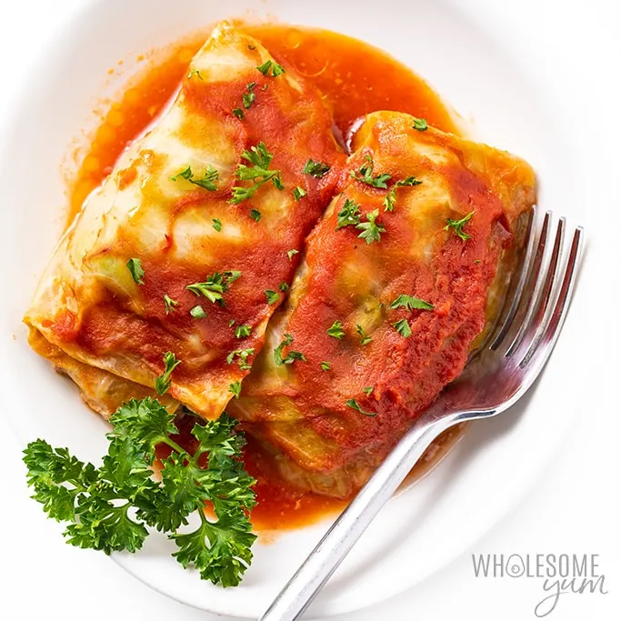 Low-Carb Keto Cabbage Rolls Recipe without Rice