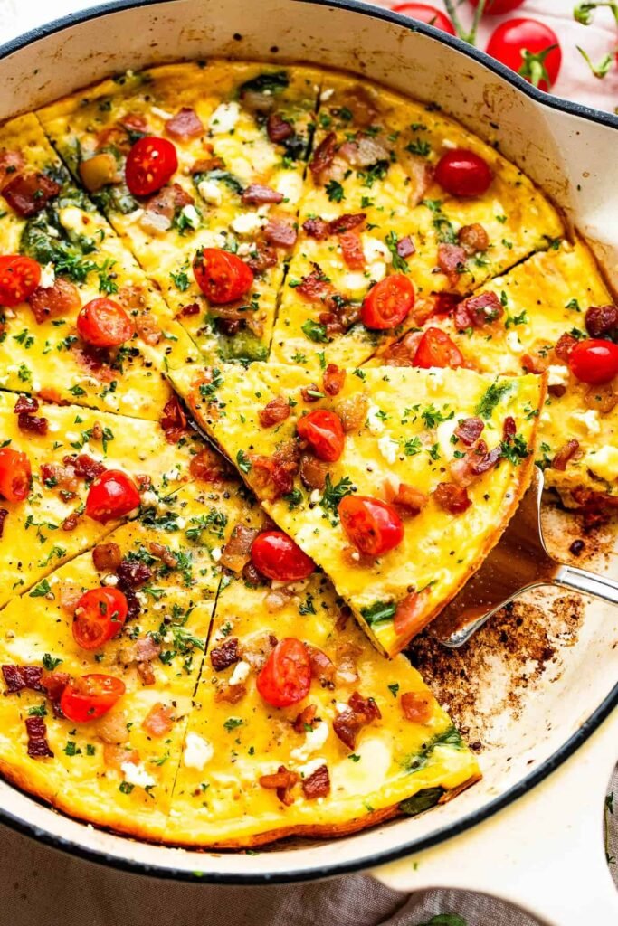 Easy Bacon and Spinach Frittata