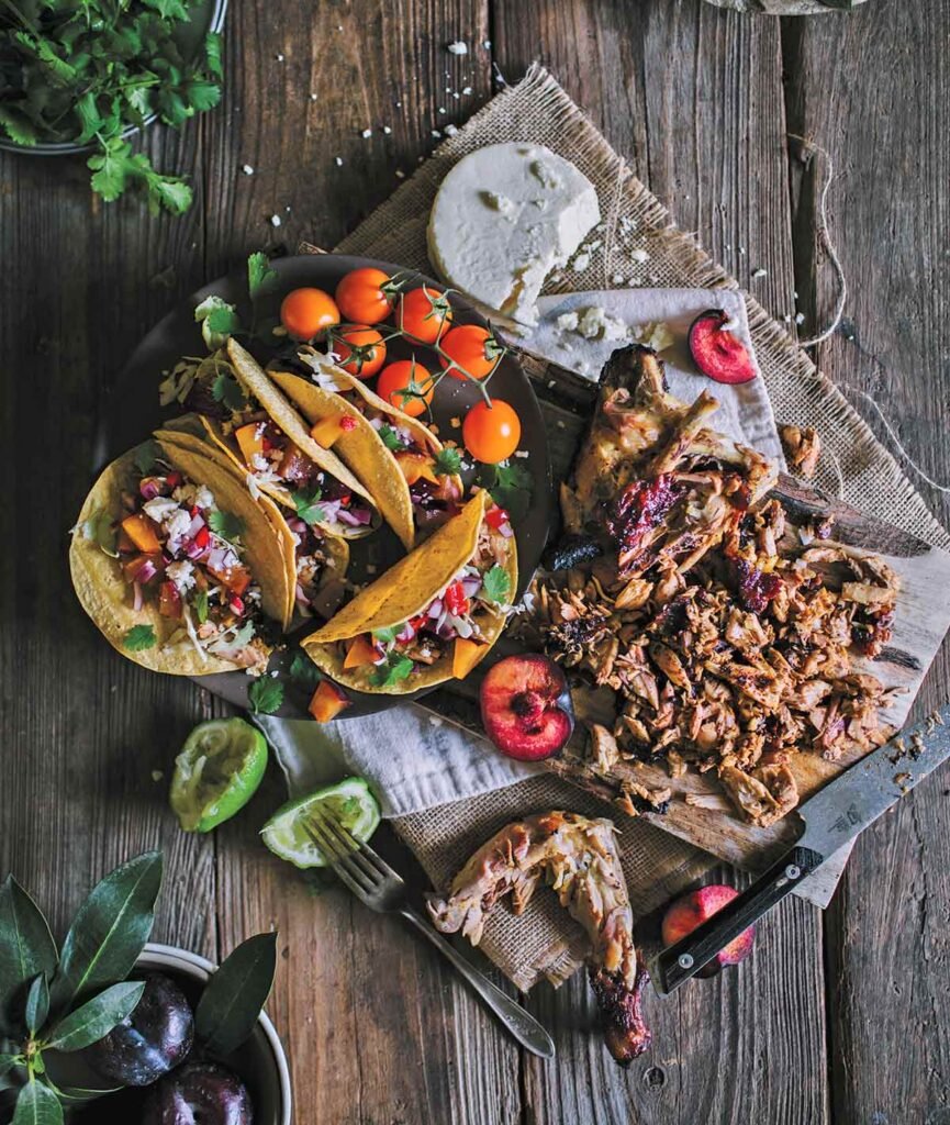 Grilled Chicken Tacos with Fruit Salsa