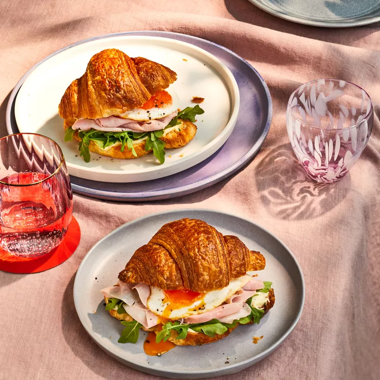 Ham and Egg Croissant Sandwiches
