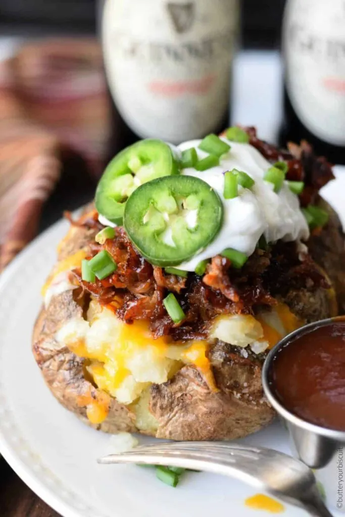 Pulled Pork Loaded Baked Potatoes