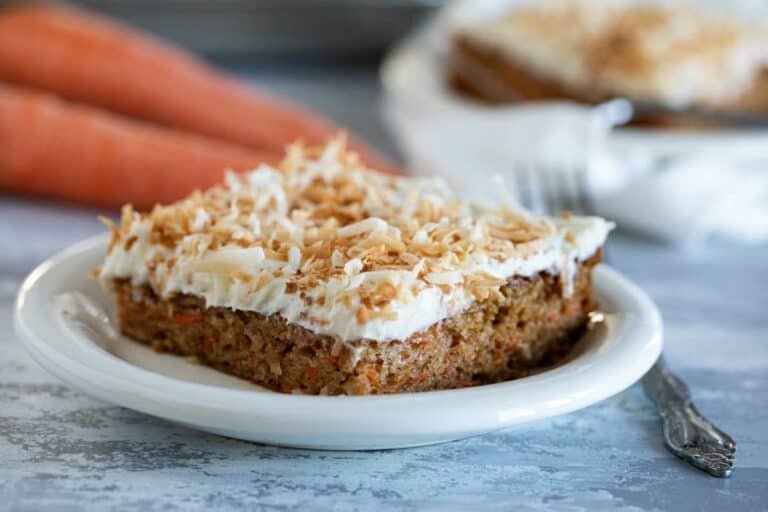 Carrot Sheet Cake with Toasted Coconut