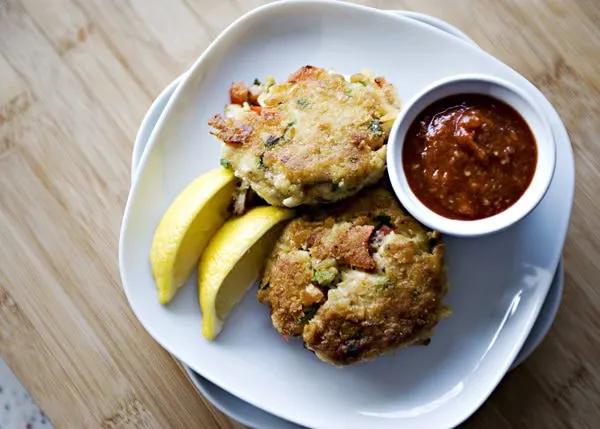 Crab Cakes and Cocktail Sauce