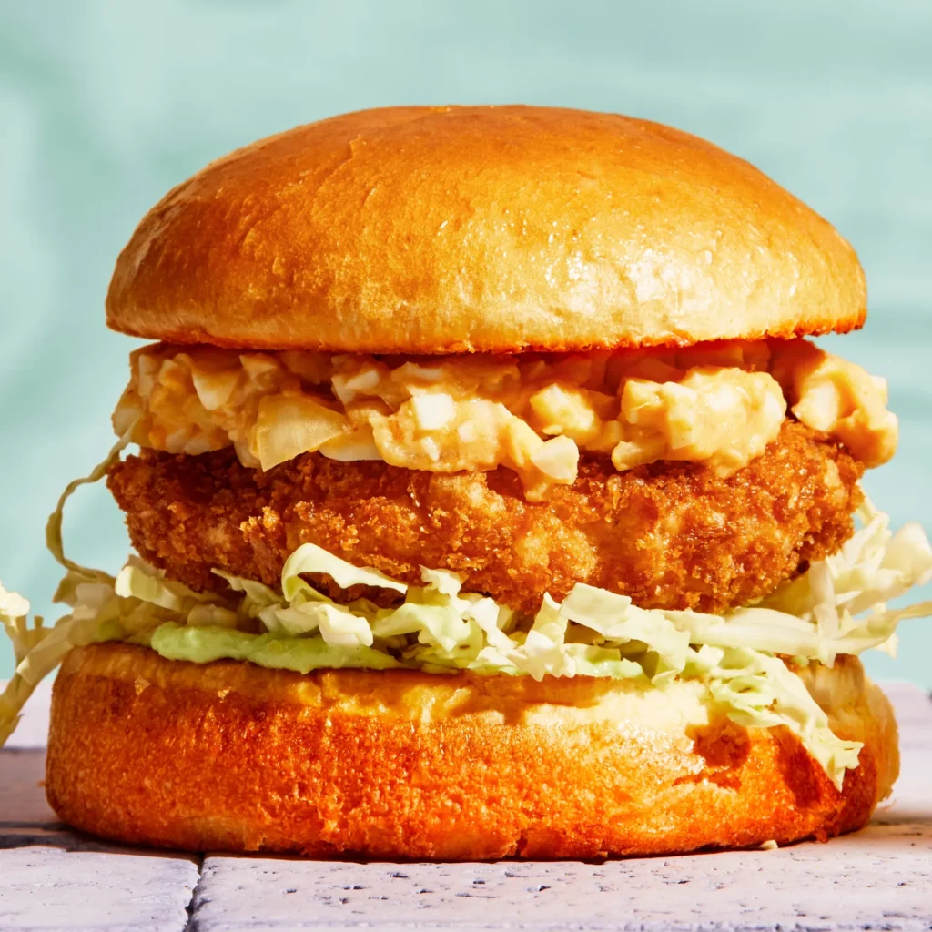 Crispy Golden Shrimp Burger