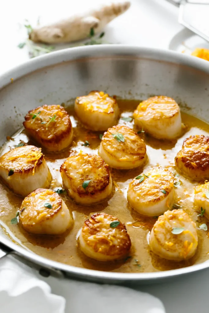 SCALLOPS WITH CITRUS GINGER SAUCE