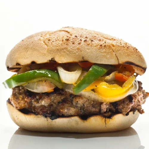 Sausage Burger with toppings