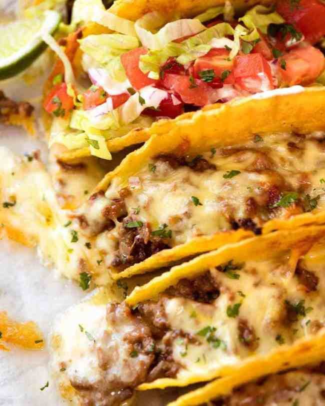 Old School Beef Taco recipe with tomatoes