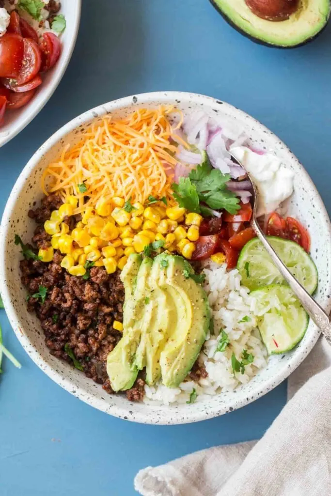 Taco Bowl with rice