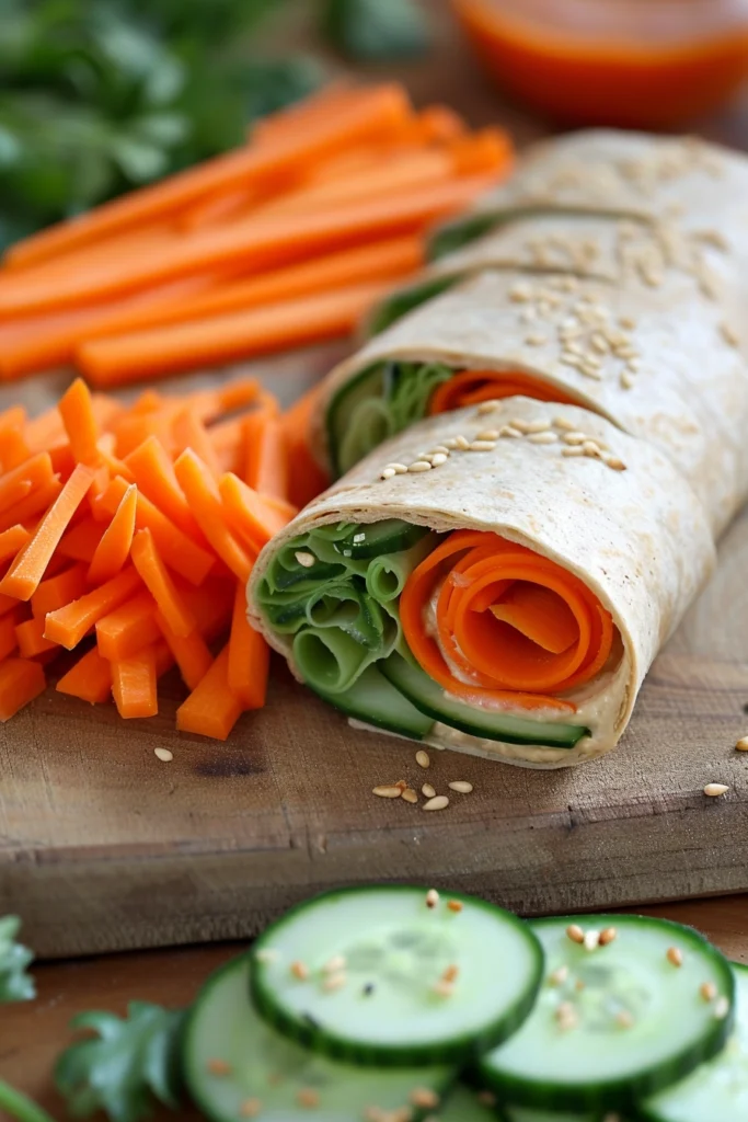 Carrot And Hummus "Sushi" Sandwiches