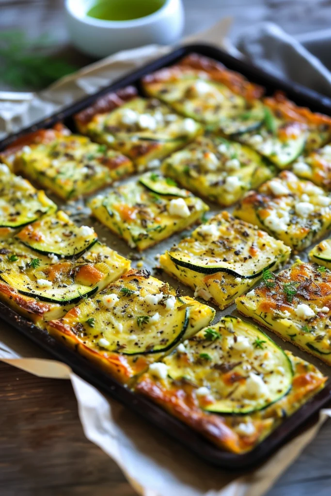 Healthy Zucchini, Pumpkin, And Feta Slice
