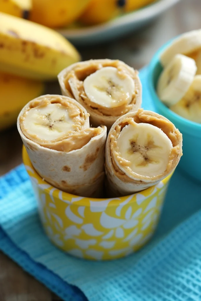 Peanut Butter and Banana Rollups Snack Box