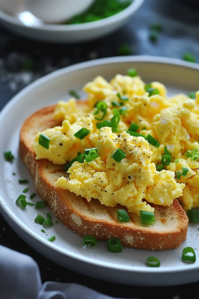 Scrambled Eggs With Toast