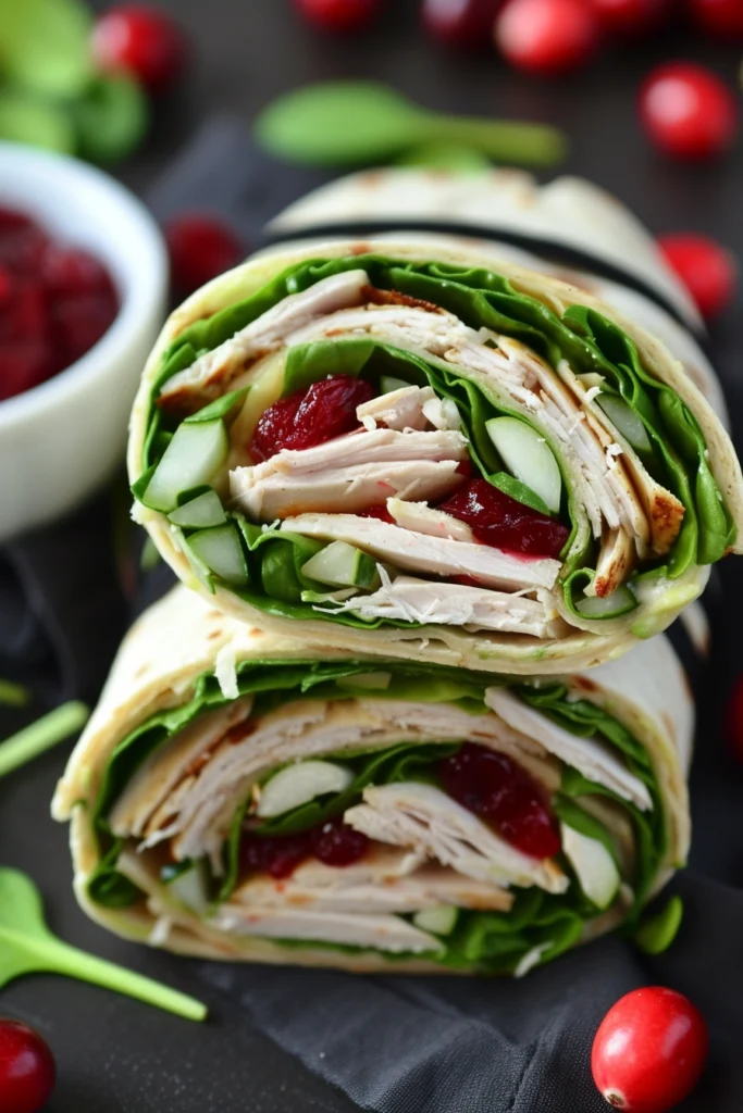 Turkey, Cranberry, And Brie Wraps