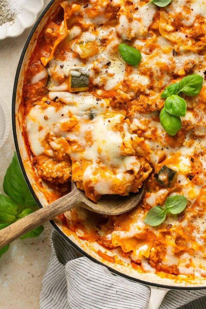 Skillet Lasagna with Cottage Cheese