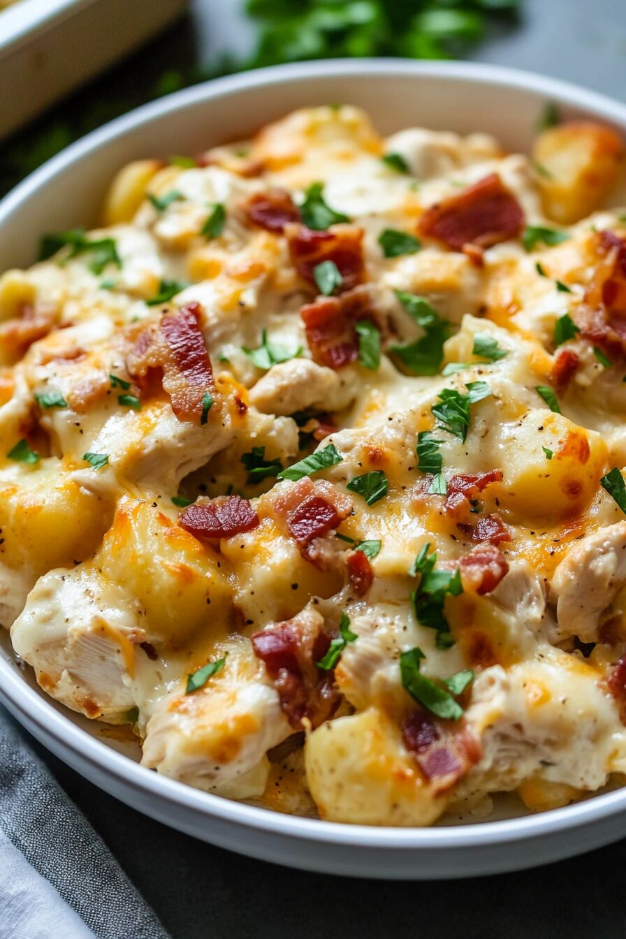 Chicken Bacon Ranch Casserole