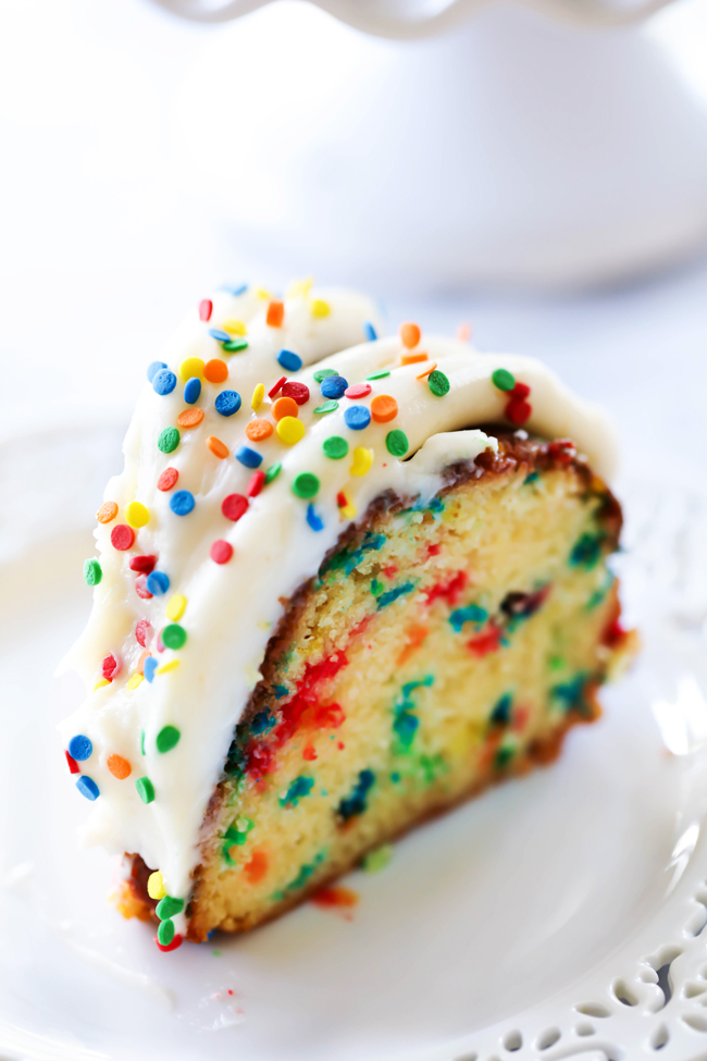 Funfetti Cake Mix Bundt Cake