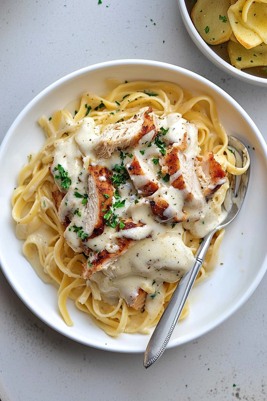 Copycat Olive Garden Chicken Alfredo Recipe - Happy Muncher