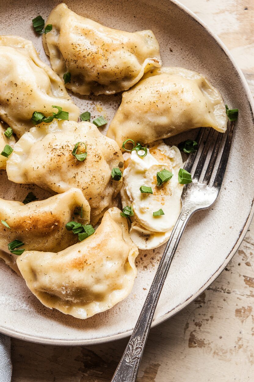 Authentic Polish Pierogi with Potatoes and Cheese