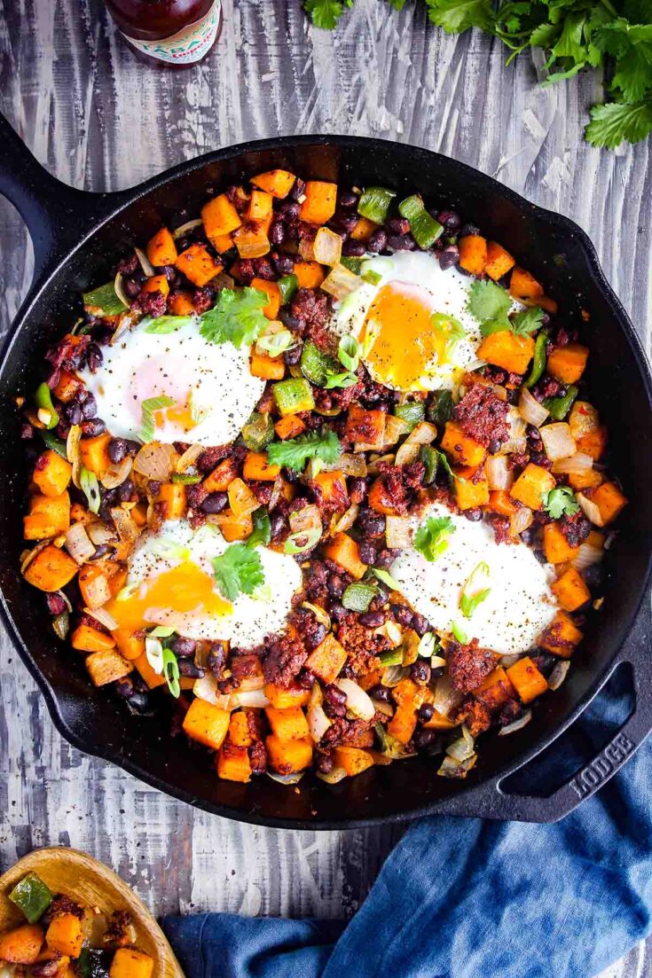 One-Pan Chorizo and Sweet Potato Hash Recipe