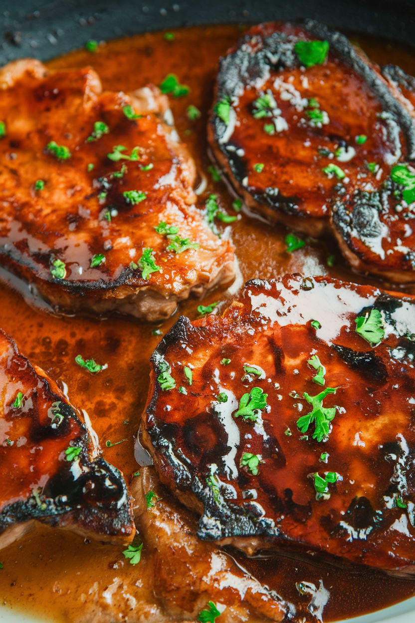 Pork Chops with Balsamic Glaze