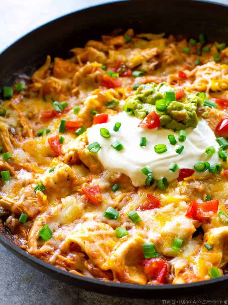 One-Pan Chicken Enchilada Casserole Recipe