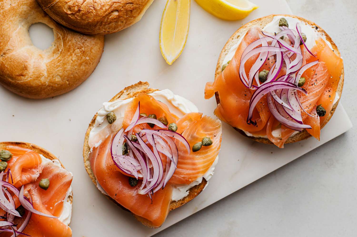 Bagel with Cream Cheese and Smoked Salmon Recipe