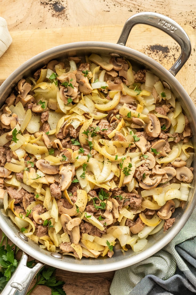 30 Minute Skillet Ground Beef Stroganoff
