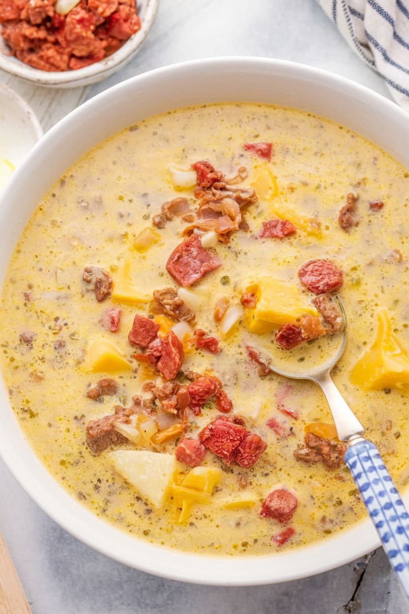 Easy Cheeseburger Soup