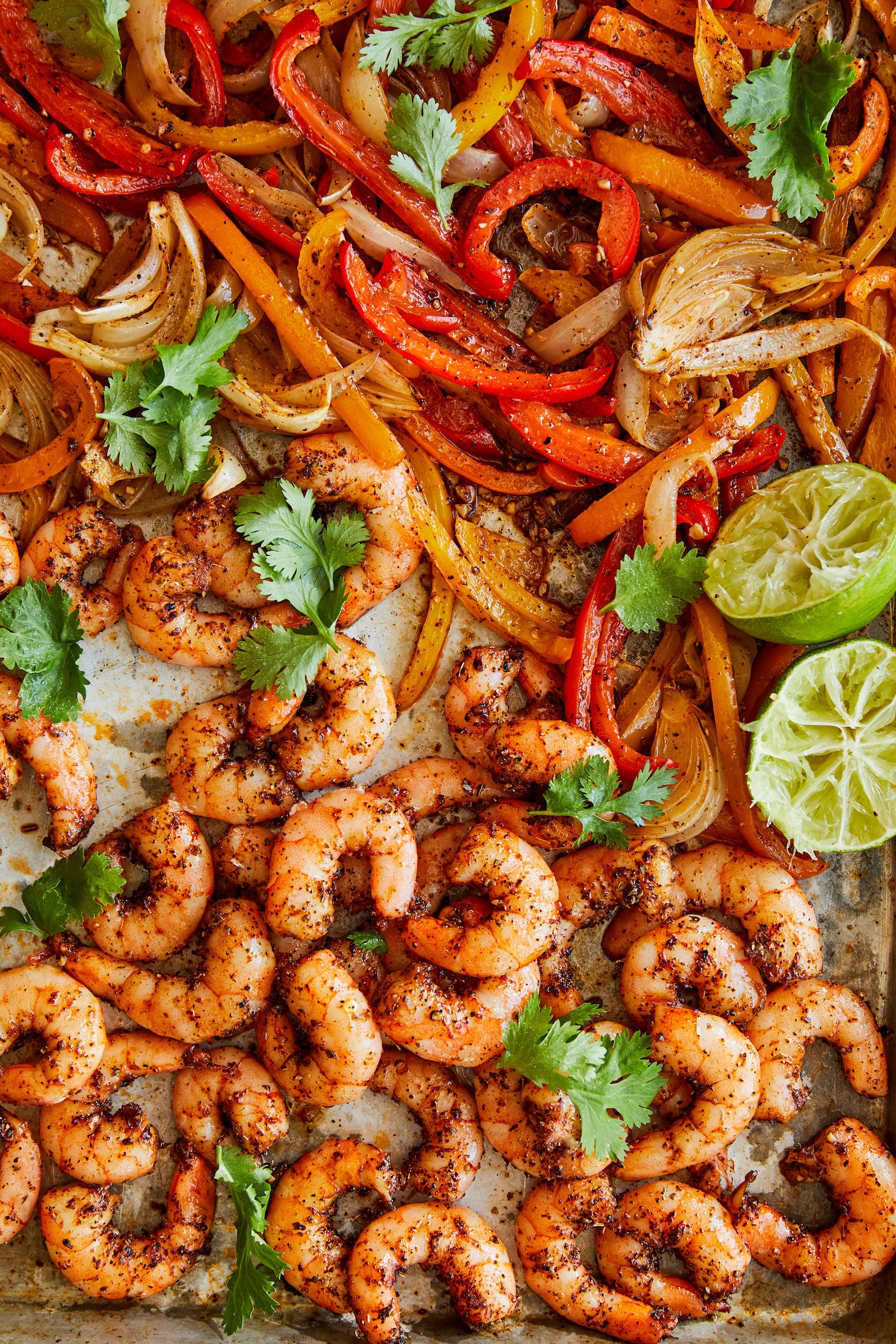Sheet Pan Shrimp Fajitas Recipe