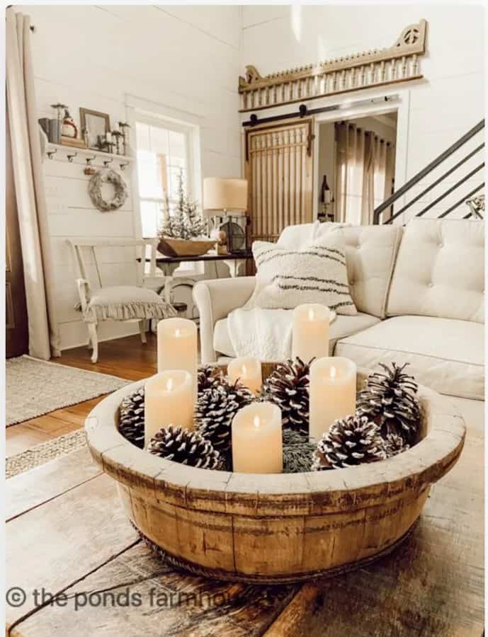 a vintage living room with antique candlesticks