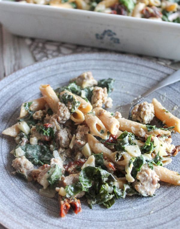 Italian Sausage and Kale Pasta Bake
