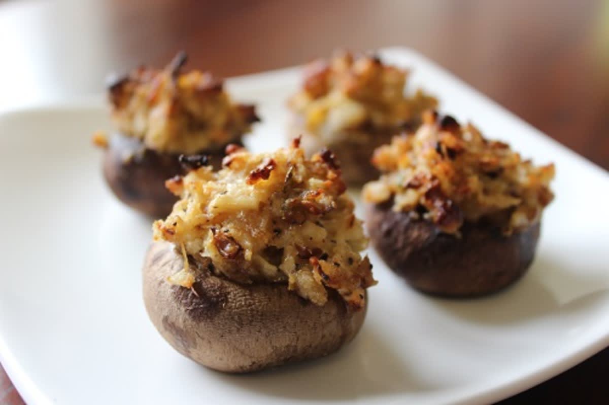 Artichoke Stuffed Mushrooms
