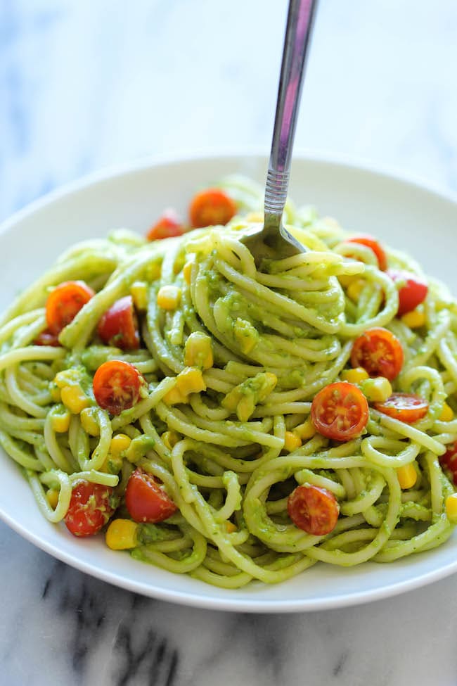 Creamy Avocado Spinach Pasta