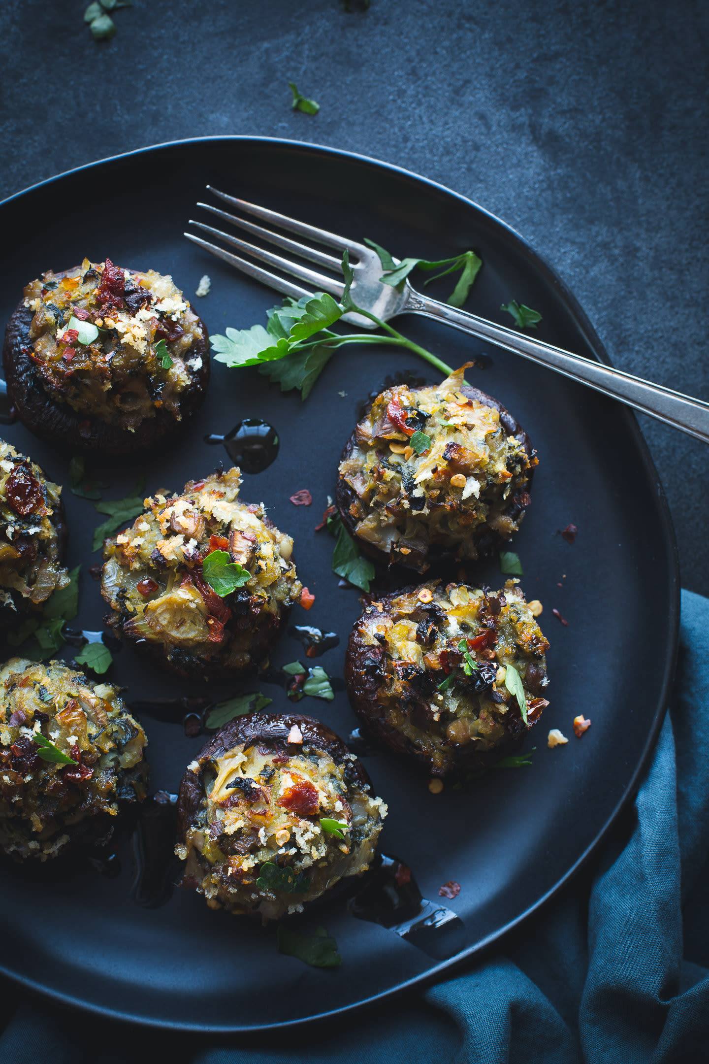Artichoke Stuffed Mushrooms