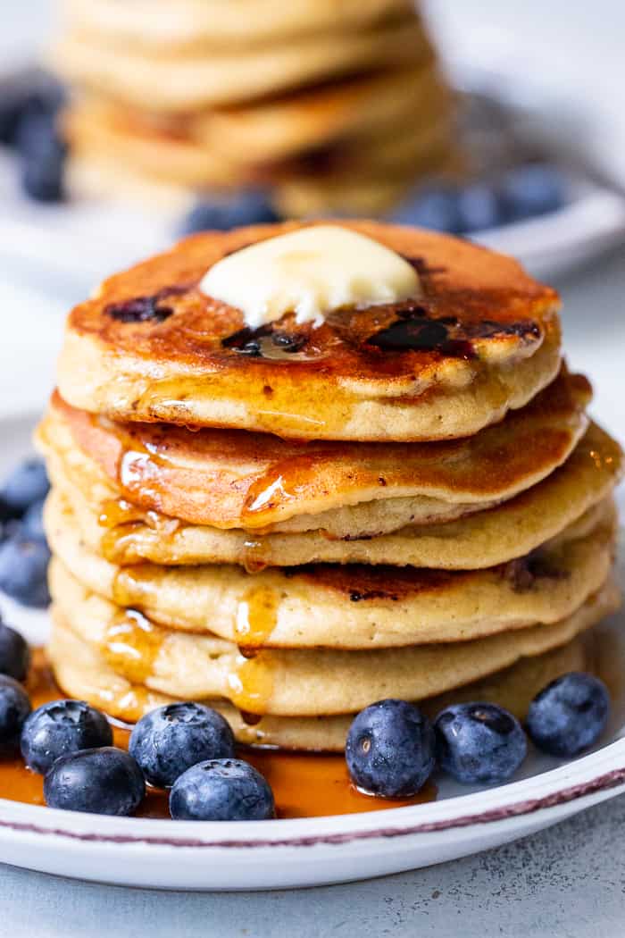 a healthy breakfast with paleo pancakes