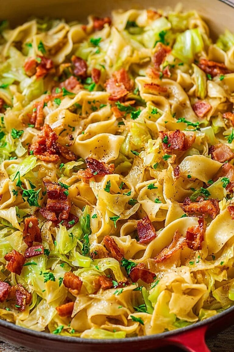 Polish Fried Cabbage & Noodles (Haluski)